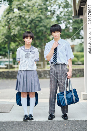 High school boys and girls - Stock Photo [116676665] - PIXTA