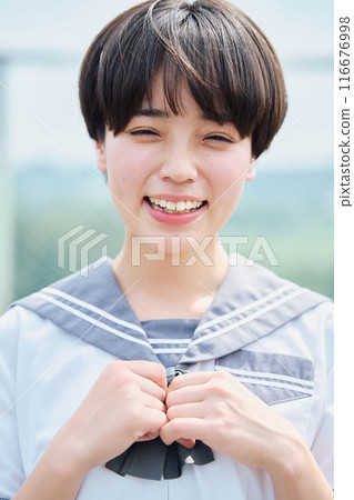 School girls with a smile 116676998