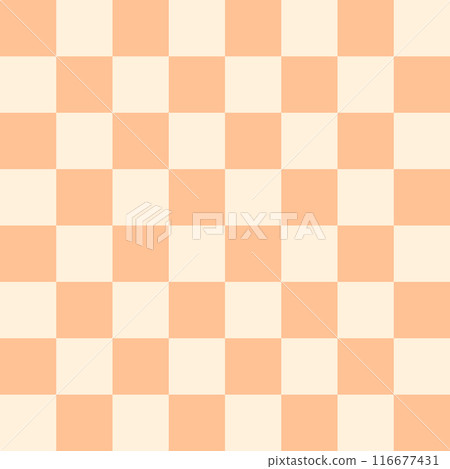 seamless repeating pattern with hand drawn checkerboard in orange and cream. seamless repeating pattern with hand drawn checkerboard in orange and cream. 116677431