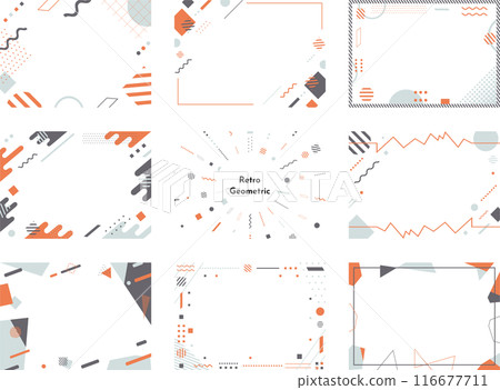 9種復古幾何框架套裝 116677711