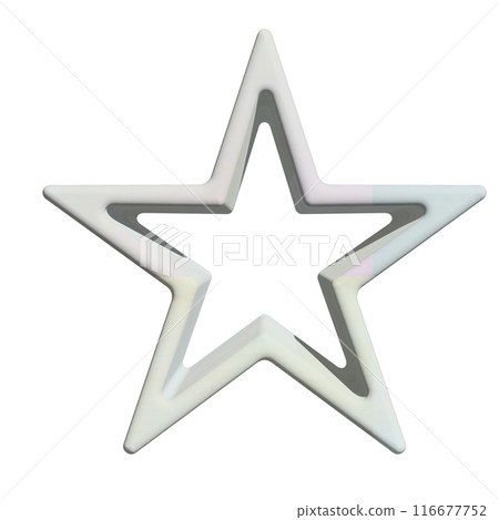 A three-dimensional wooden star frame painted silver A three-dimensional wooden star frame painted silver 116677752
