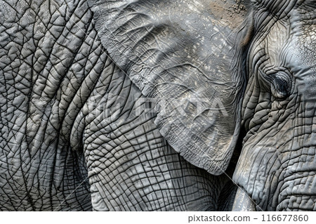 Generative ai on theme of beautiful texture elephant skin for design natural abstract background Generative ai on theme of beautiful texture elephant skin for design natural abstract background 116677860