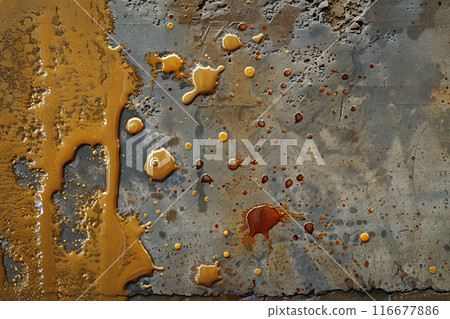 Generative ai on theme of beautiful texture surface motor oil, design natural abstract background 116677886