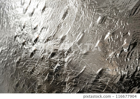 Generative ai on theme of beautiful texture metal creasy foil, design natural abstract background 116677904