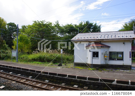 Scenery of the Hakodate Main Line (around Mt. Komagatake) Akaigawa Station 116678084