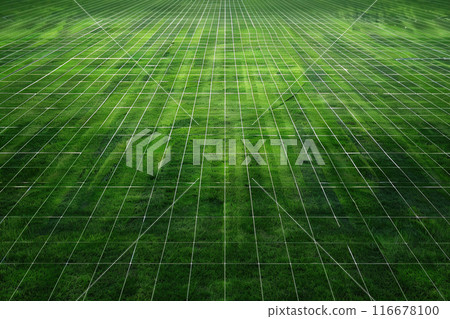 Generative ai on theme of solar cell panels in a photovoltaic power plant, eco renewable power Generative ai on theme of solar cell panels in a photovoltaic power plant, eco renewable power 116678100