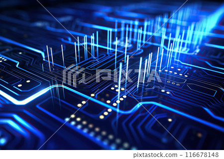 Generative ai on theme of digital data in computer memory for design natural abstract background 116678148