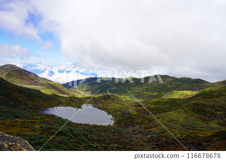 Strawberry Lake with Beautiful Nature in Old Silk Route Sikkim 116678678