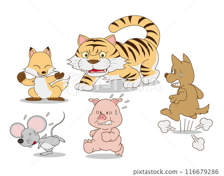 The Fox Using the Tiger's Power 116679286