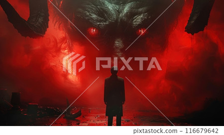 man possessed by demon man possessed by demon 116679642