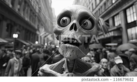 the skeleton in the city lives the life of people the skeleton in the city lives the life of people 116679682