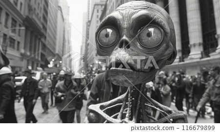 the skeleton in the city lives the life of people 116679899