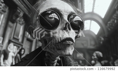 the skeleton in the city lives the life of people 116679992