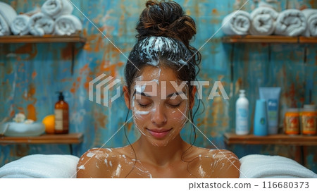 woman in spa salon 116680373