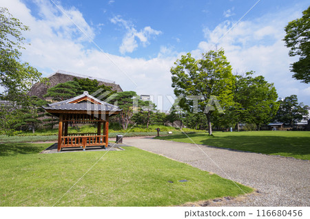 Maizuru Castle Park in Kofu, Yamanashi Prefecture in summer 116680456