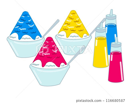 Shaved ice and syrup Shaved ice and syrup 116680587