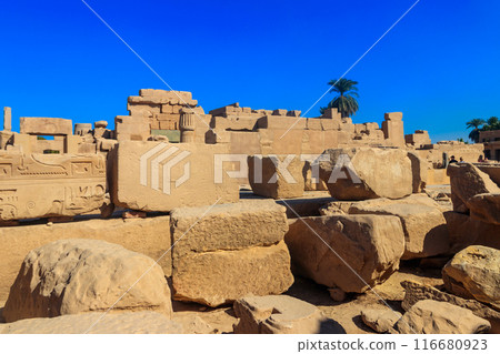 Karnak Temple Complex, commonly known as Karnak comprises a vast mix of decayed temples, chapels, pylons, and other buildings in Luxor, Egypt 116680923