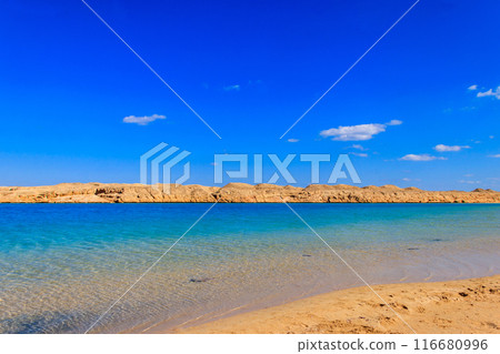 Beautiful lake in Ras Mohammed national park, Sinai peninsula in Egypt Beautiful lake in Ras Mohammed national park, Sinai peninsula in Egypt 116680996