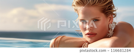 beautiful woman in bikini beautiful woman in bikini 116681284