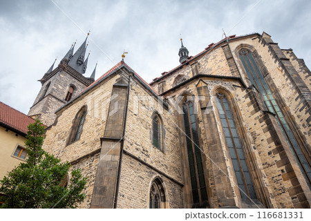 Gothic Church of the Mother of God before Tyn in the Old Town of Prague, Czech Republic 116681331