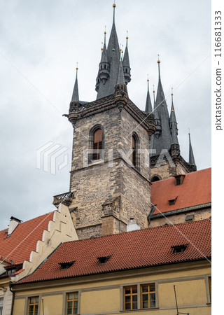 Gothic Church of the Mother of God before Tyn in the Old Town of Prague, Czech Republic Gothic Church of the Mother of God before Tyn in the Old Town of Prague, Czech Republic 116681333