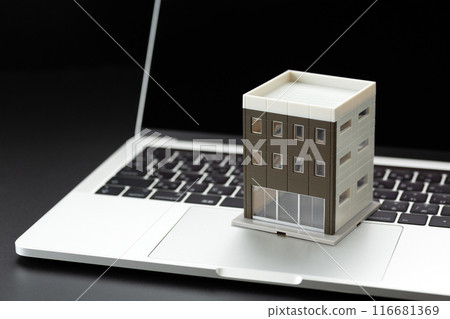 Office Building and Personal Computer Office Building and Personal Computer 116681369