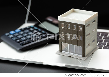 Office building and black calculator 116681370