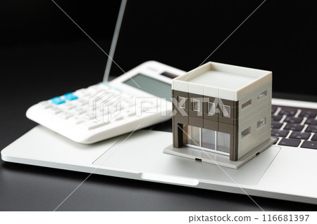 Office building and black calculator 116681397