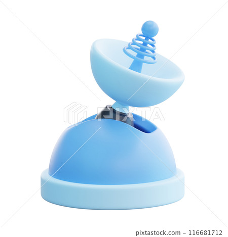 Satellite Dish 3D Illustration, 3D rendering 116681712