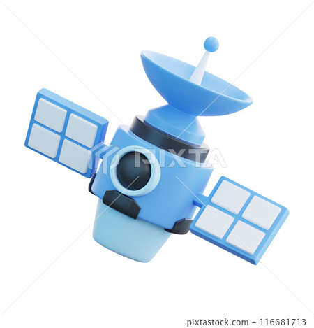 Satellite 3D Illustration, 3D rendering Satellite 3D Illustration, 3D rendering 116681713