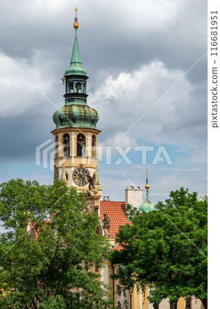 Capuchin Monastery and Church of Loreto Sanctuary on Hradcany Hill in Mala Strana district of Prague, Czech Republic 116681951