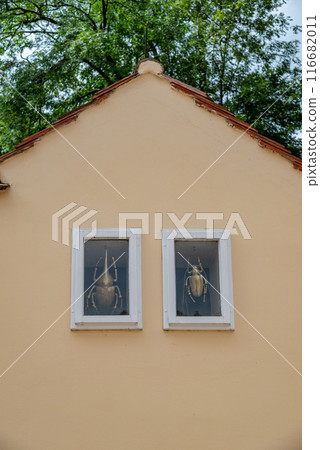 Narrow cobblestone streets and old houses in the Novy Svet quarter of the Hradcany historical district in Prague, Czech Republic 116682011