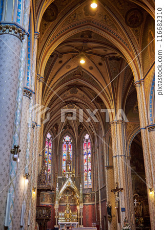 Interior of the Basilica of St. Ludmila at the Namesti Miru square in Vinohrady district of Prague, Czech Republic Interior of the Basilica of St. Ludmila at the Namesti Miru square in Vinohrady district of Prague, Czech Republic 116682310