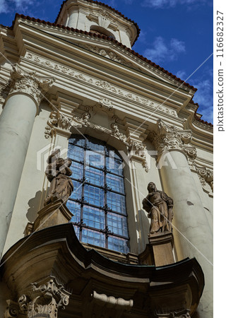 Saints Cyril and Methodius Cathedral, seat of the Czech and Slovak Orthodox Church, in Nove Mesto district in Prague, Czech Republic 116682327