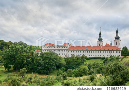 Strahov Monastery, a Premonstratensian abbey founded in 12 century, located in Strahov, Prague, Czech Republic 116682619