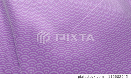 Beautiful Japanese patterned cloth, rolls of fabric, and kimono swaying in the wind 116682945