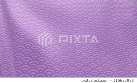 Beautiful Japanese patterned cloth, rolls of fabric, and kimono swaying in the wind 116682958