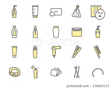 美容保養品圖標集 美容保養品圖標集 116683217