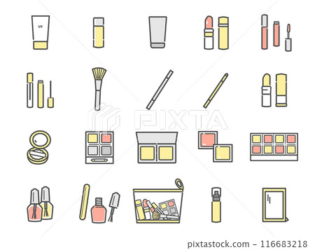 Makeup beauty item icon set 116683218