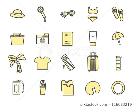 夏季項目旅行圖示集 116683219