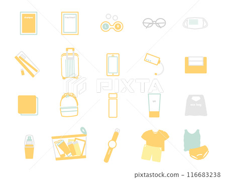 旅行物品圖示集 116683238