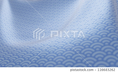 Beautiful Japanese patterned cloth, rolls of fabric, and kimono swaying in the wind Beautiful Japanese patterned cloth, rolls of fabric, and kimono swaying in the wind 116683262