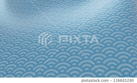 Beautiful Japanese patterned cloth, rolls of fabric, and kimono swaying in the wind Beautiful Japanese patterned cloth, rolls of fabric, and kimono swaying in the wind 116683280