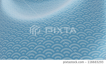 Beautiful Japanese patterned cloth, rolls of fabric, and kimono swaying in the wind 116683293