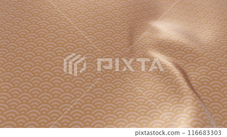 Beautiful Japanese patterned cloth, rolls of fabric, and kimono swaying in the wind Beautiful Japanese patterned cloth, rolls of fabric, and kimono swaying in the wind 116683303