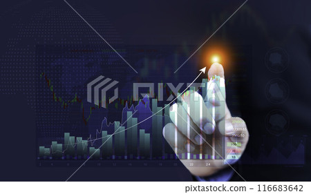 Business success concept . concept wealth stock investment..Business growth in the digital age.Digital transformation for next generation technology.concept technology is growing by leaps and bounds. 116683642