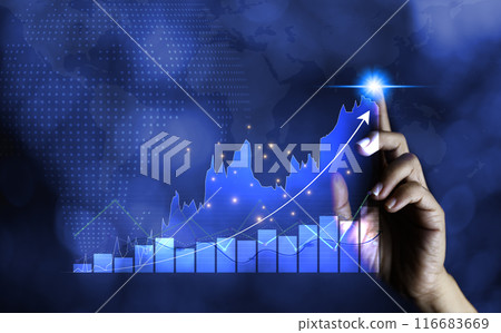 Business success concept . concept wealth stock investment..Business growth in the digital age.Digital transformation for next generation technology.concept technology is growing by leaps and bounds.. 116683669