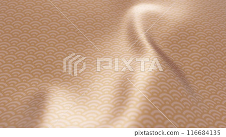 Beautiful Japanese patterned cloth, rolls of fabric, and kimono swaying in the wind Beautiful Japanese patterned cloth, rolls of fabric, and kimono swaying in the wind 116684135