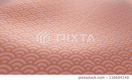 Beautiful Japanese patterned cloth, rolls of fabric, and kimono swaying in the wind 116684148