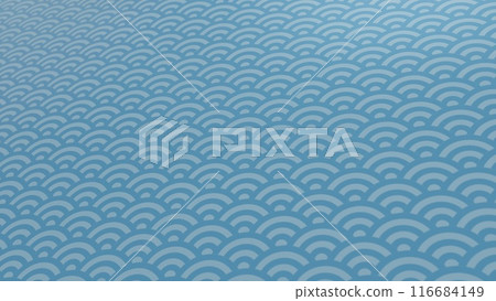 Beautiful Japanese patterned cloth, rolls of fabric, and kimono swaying in the wind 116684149